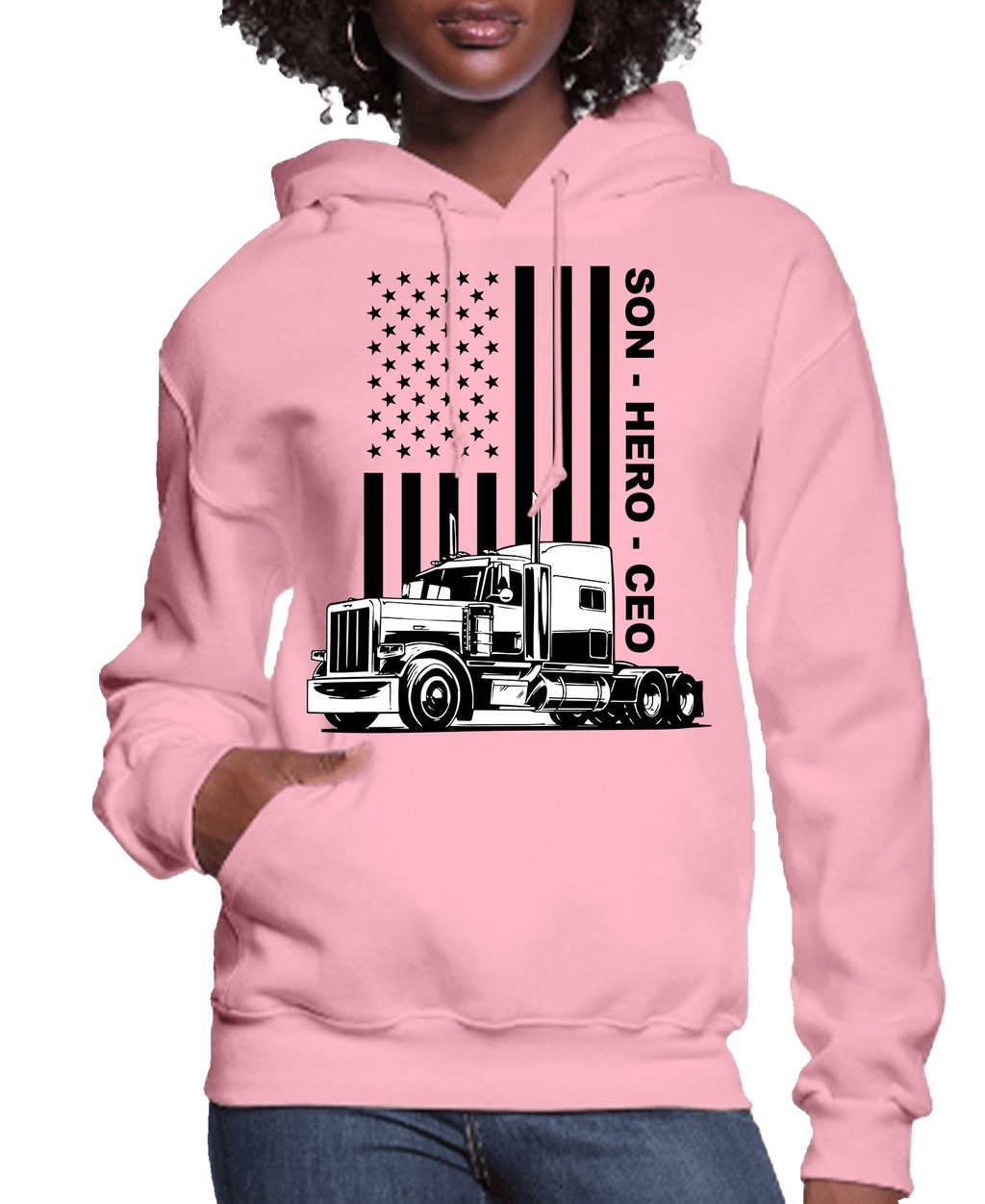 USA Trucker, Son, Hero, CEO Women’s Hoodie | Streetwear