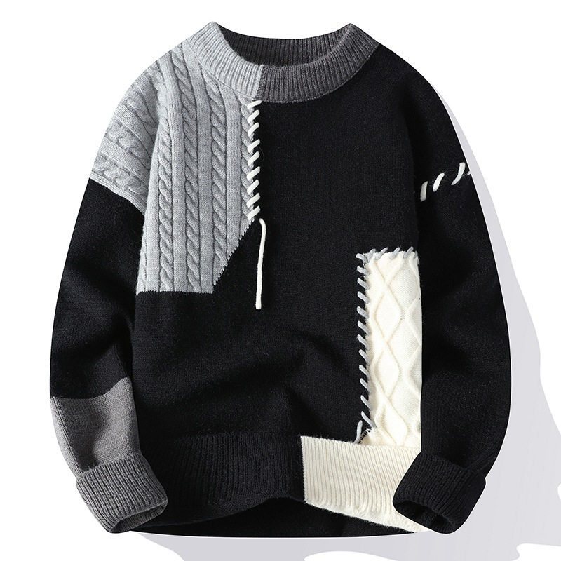 Colorblock Men's Pullover Sweater | Streetwear