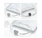 Sterling Silver Cat Bead Bracelet