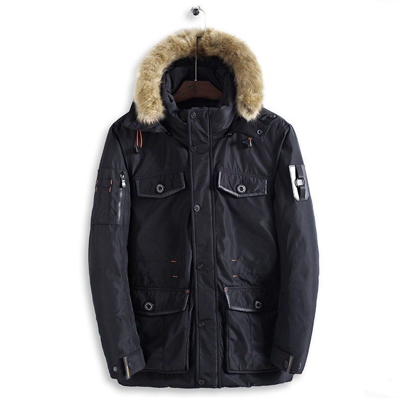 Men's Warm Long Cotton Winter Jacket