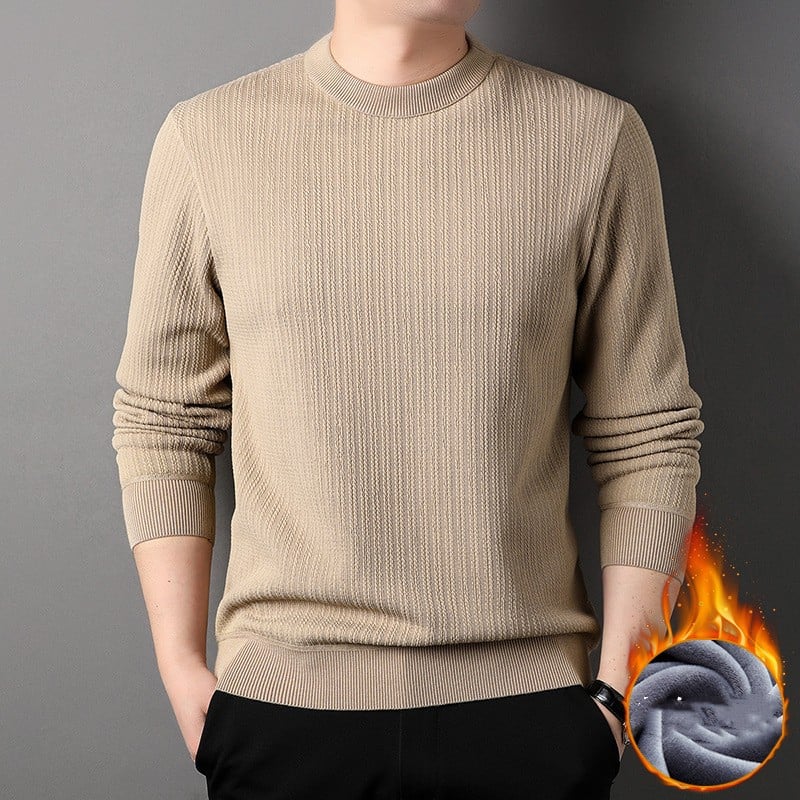 Men's Winter Plush Pullover Sweater