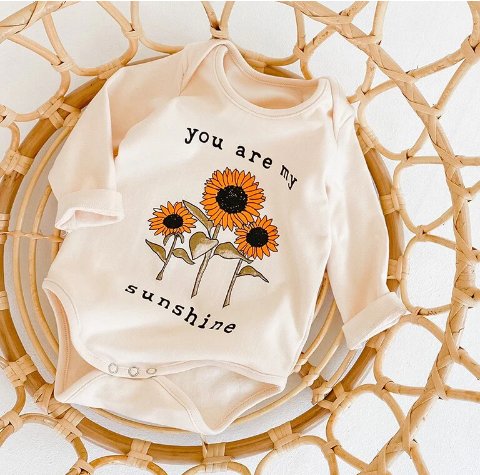 You Are My Sunshine Cotton Bodysuit (One Piece)