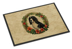 Welsh Springer Spaniel Christmas Flowers Doormat