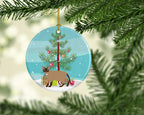 Burmese Cat Christmas Ceramic Ornament