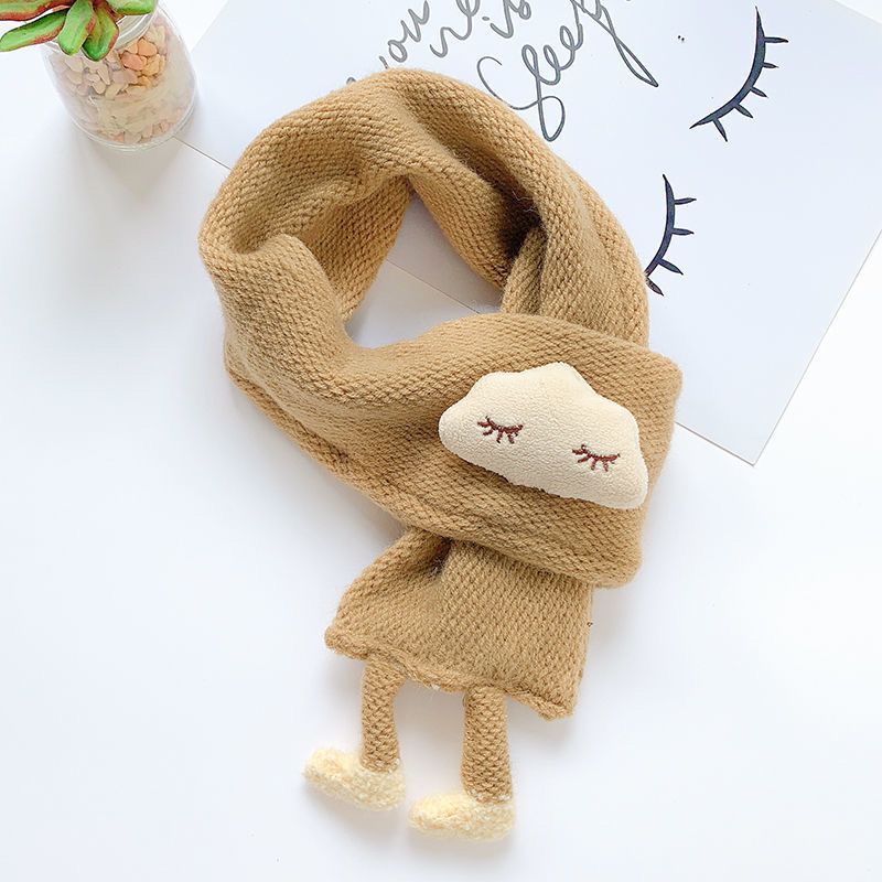 Warm Children's Scarf with Cloud Design for Boys and Girls