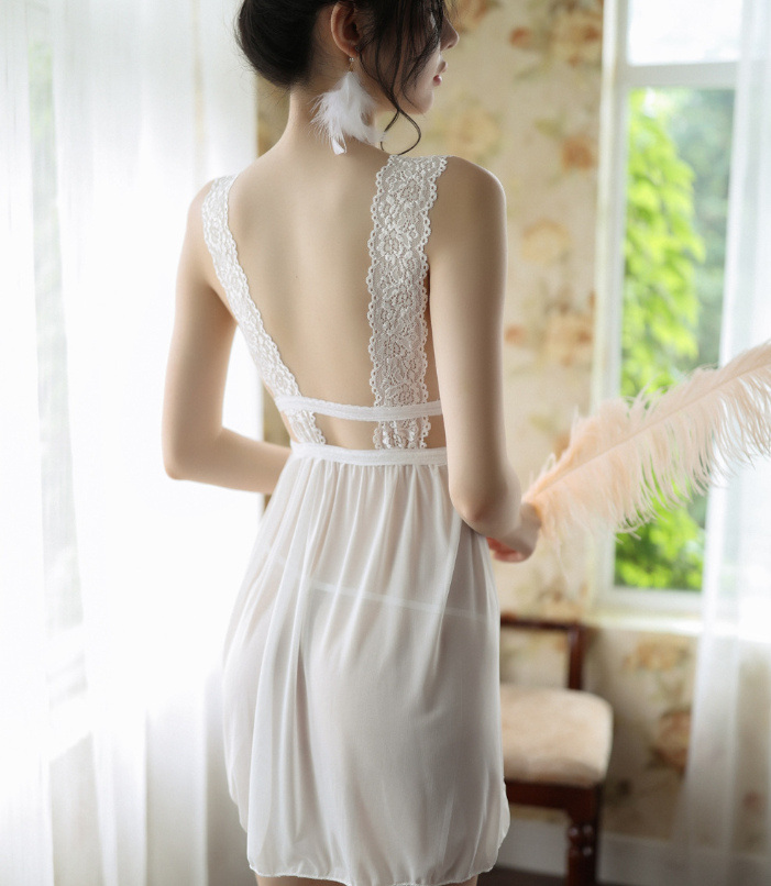 Lingerie Sexy Sheer Cami Nightgown for Women