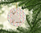 Tonkinese Cat Christmas Ceramic Ornament