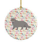 British Longhair Cat Christmas Ceramic Ornament