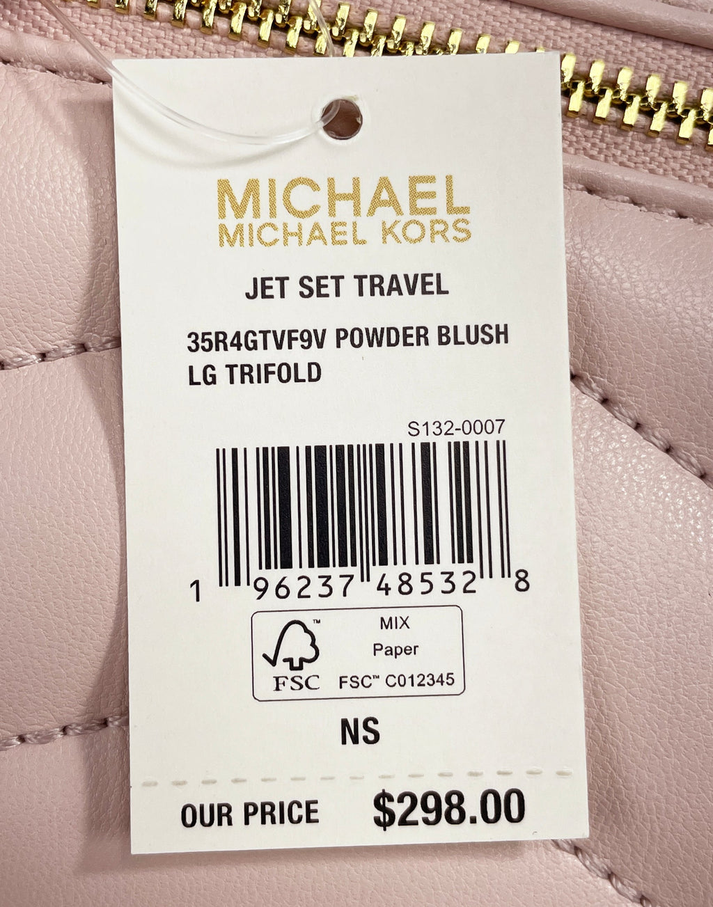 Michael Kors Jet Set Travel Large Quilted Leather Trifold Wallet