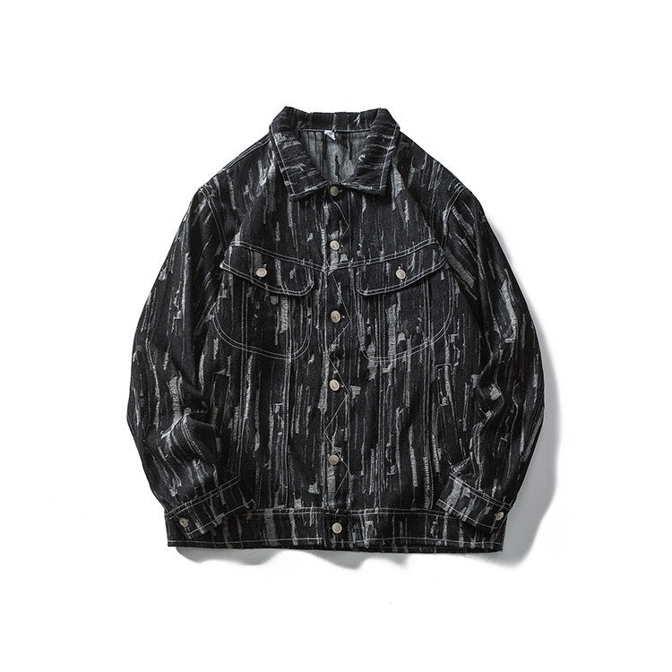 Casual Oblique Pocket Jacket with Retro Tooling Style