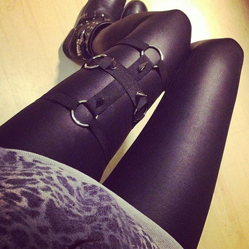 Handmade Stretchy Pants with Gold Silver Lingerie