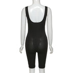 High-Waisted Athletic Bodysuit Shorts for Women