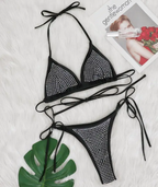 Sparkle Lace-Up Bikini Set
