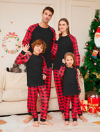 2024 Christmas Family Matching Pajama Set in Solid Check
