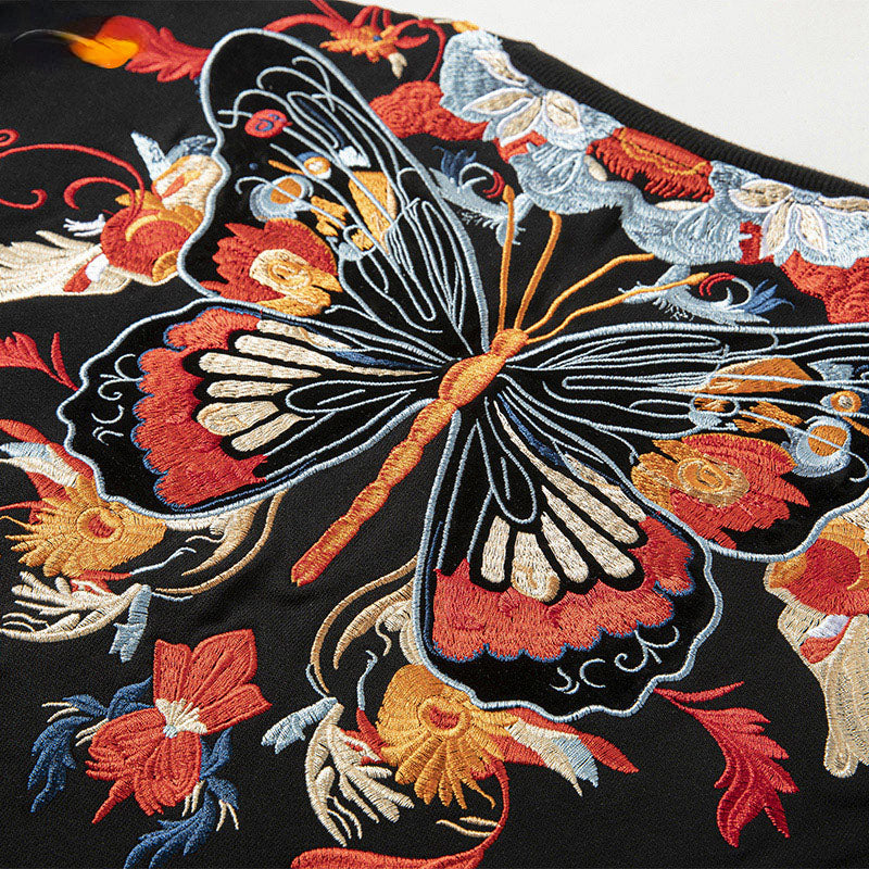 Autumn Chinese Style Zhuangzi Dream Butterfly Sweatshirt | Streetwear