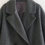 UNIZERA Long Wool Coat with Flip Collar, Winter 2023