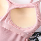Seamless Camisole with Built-in Bra and Adjustable Straps