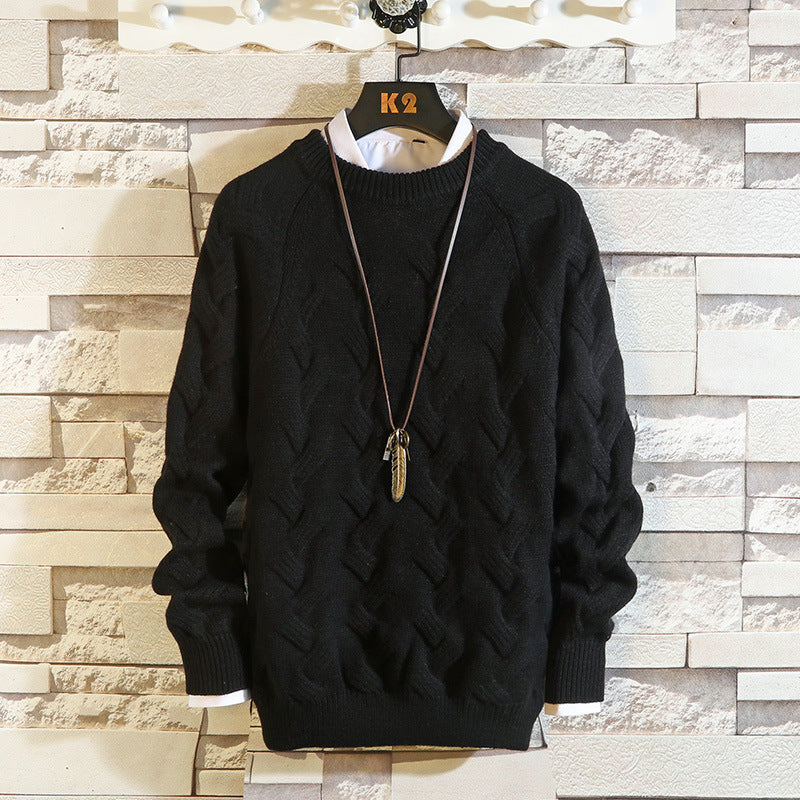 Solid Color Round Neck Pullover Sweater for Sportsmen | Streetwear