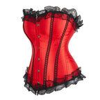 Vintage Lace Bustier with Bow for Show Girls