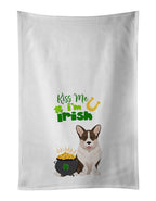Brindle Cardigan Corgi St. Patrick's Day Kitchen Towel Set of 2