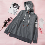 Women's Casual Long-sleeved Hooded Sweater in Pure Color