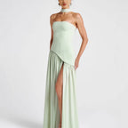 Irregular Tube Top Maxi Dress