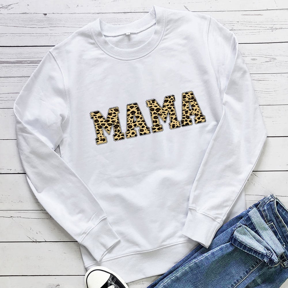 Leopard Print Casual Sweatshirt for Mother's Day | Streetwear