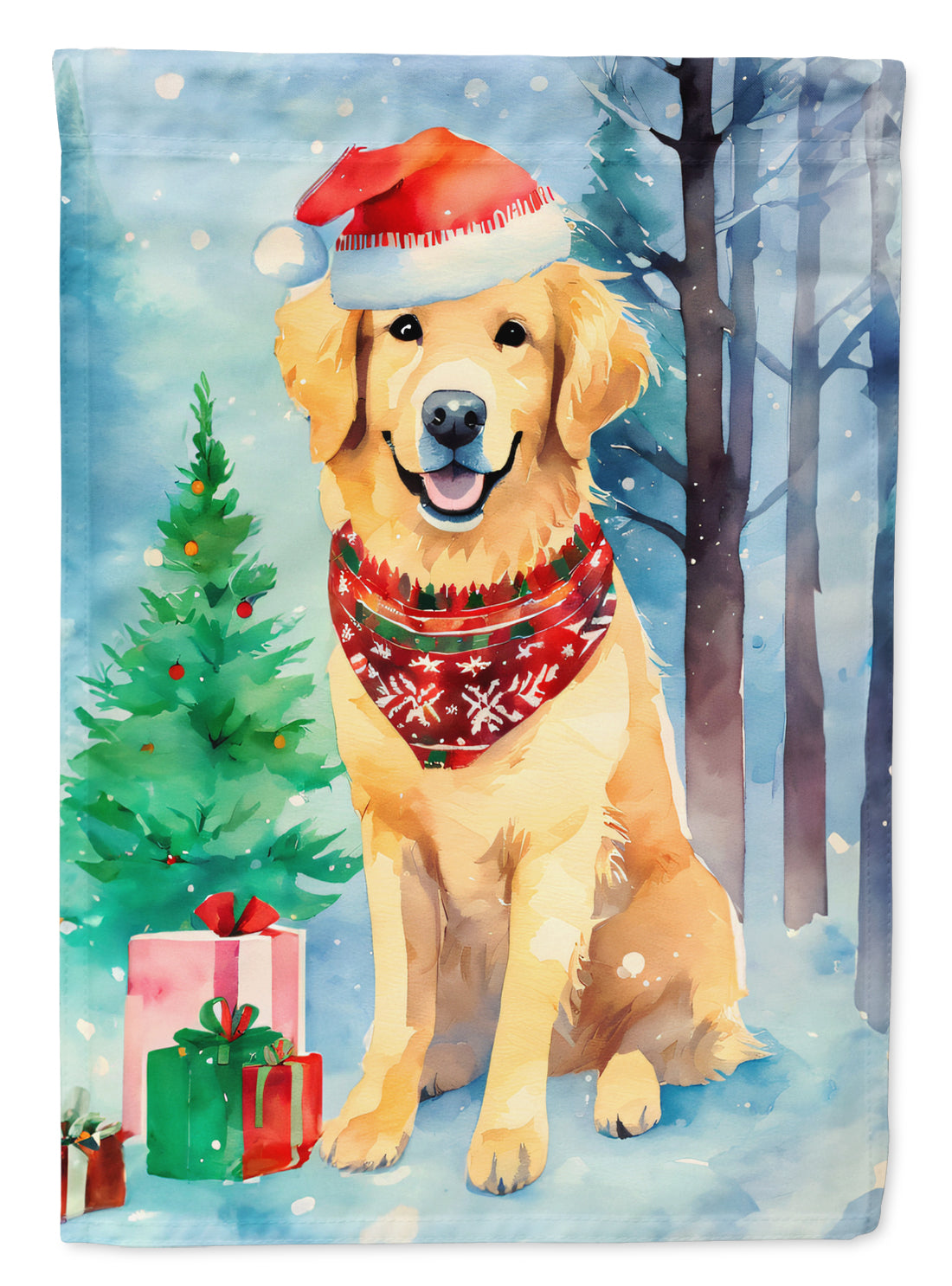 Golden Retriever Christmas Garden Flag