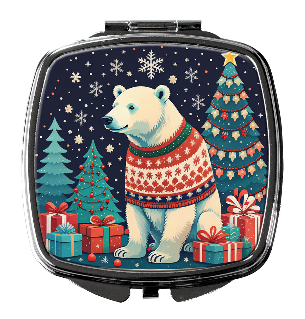 Polar Bear Christmas Compact Mirror