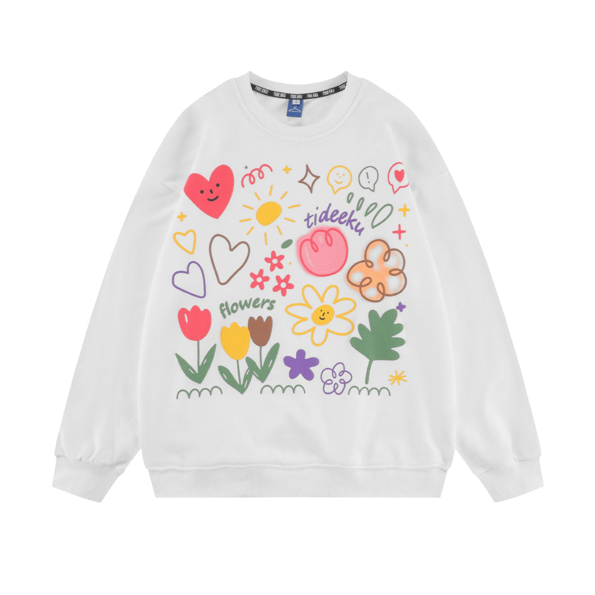American Tide Floral Print Couples Sweatshirt Top | Streetwear