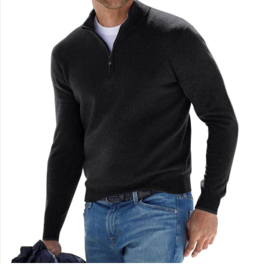 Basics™ Men's Cashmere Zip Sweater (Single Item)