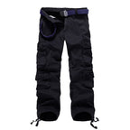 Men's Casual Workwear Multi-pocket Fleece Trousers