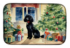 Poodle Cozy Christmas Dish Drying Mat