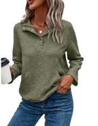 Long Sleeve Solid Color Stand Collar Sweater