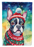 Boston Terrier Christmas Garden Flag