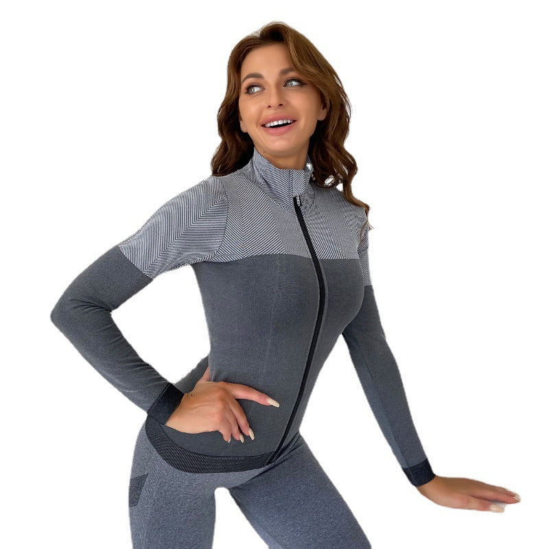Women's Slim Fit Running Jacket with Zipper
