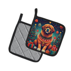 Tibetan Mastiff Christmas Pair of Pot Holders