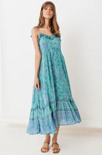 Floral Boho Spaghetti Strap Maxi Dress
