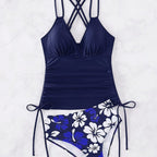 2024 Women's Tankini with Drawstring Beach Swimwear