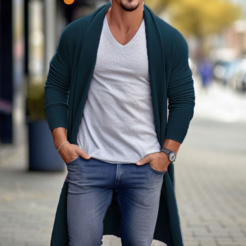 Men's Oversized Long Wool Coat