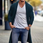 Men's Oversized Long Wool Coat