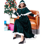 Two-Tone Shawl Dress for Christmas Outfit