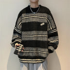 Men's Retro Minimalist Striped Sweater