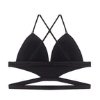 U-Shaped Backless Bra Set with Triangle Cups