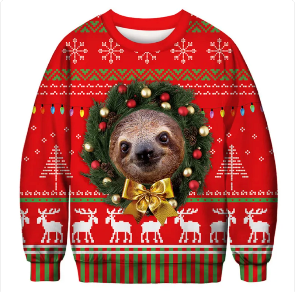 Christmas Print Crew Neck Sweatshirt | Streetwear | Faith Streetwear