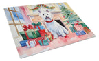 Westie Cozy Christmas Glass Cutting Board