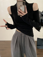 Slim Long Sleeve Turtleneck T-shirt for Women | Streetwear