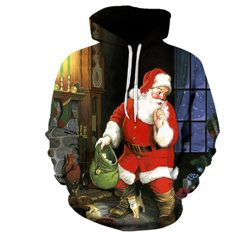 Christmas Snowman Digital Print Hoodie for Men & Women | Streetwear
