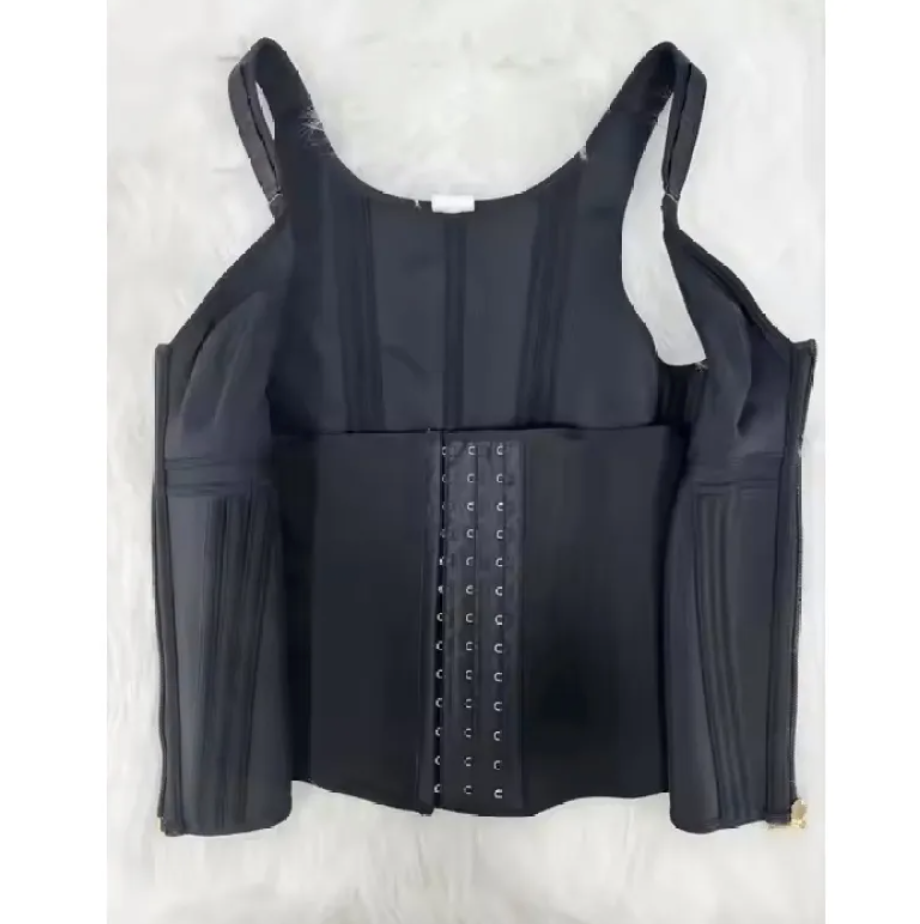 Mesh Waist Slimming Three-Breasted Corset