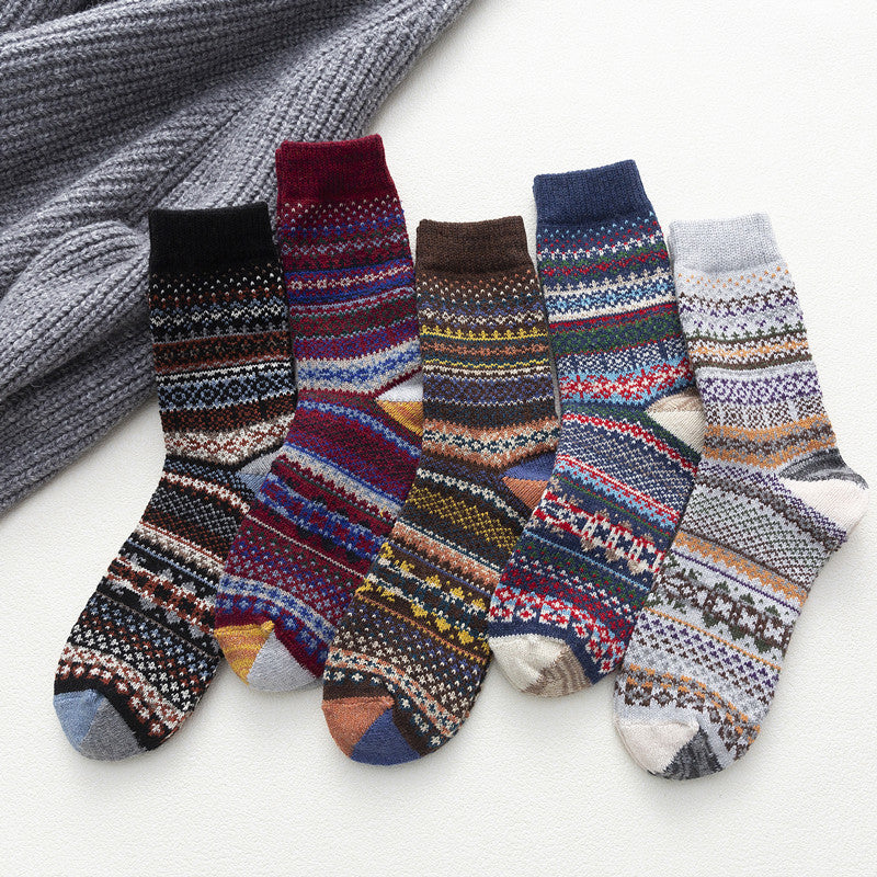Thickened Pointy Wool Socks for Autumn and Winter